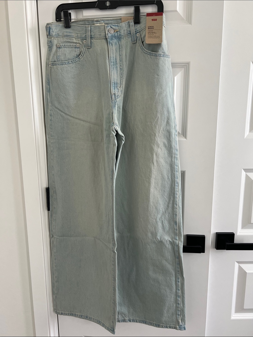 Levi's High Rise Wide Leg Jeans in Light Wash Blue